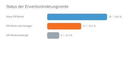 Status der Erwerbsminderungsrente / Balkendiagramm