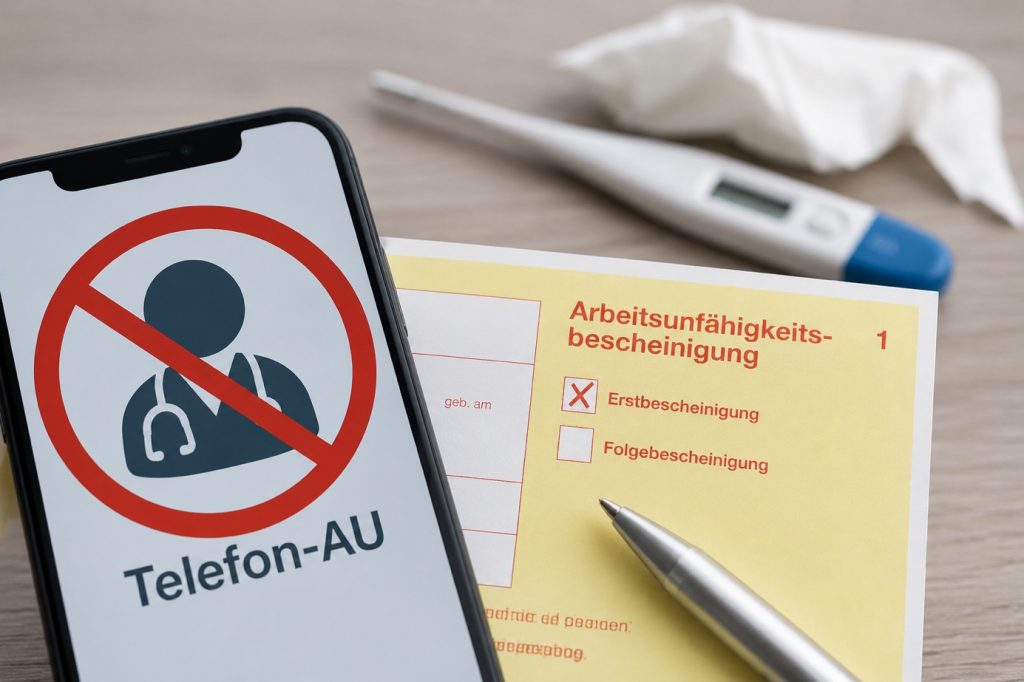 Smartphone, Telefon-AU gestrichen, gelber Schein